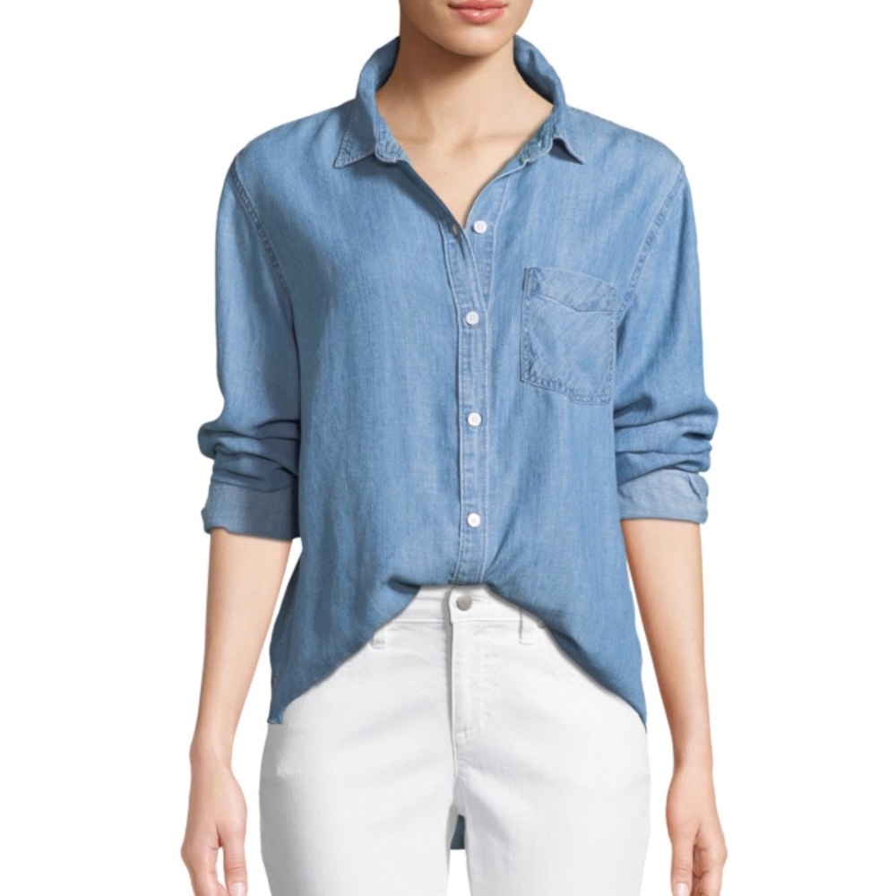Rails light denim button down